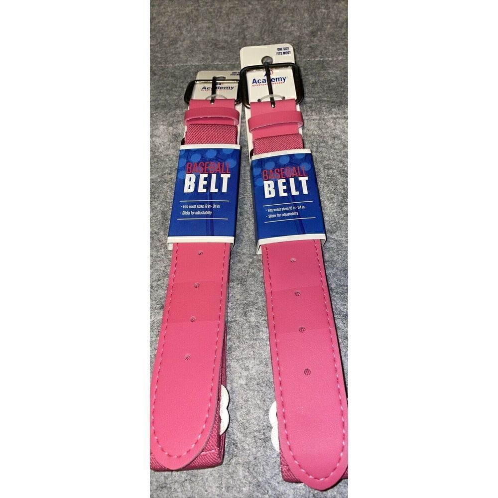 Academy Youth Baseball Belt Adjustable 18"-34" Pink , 2 pack